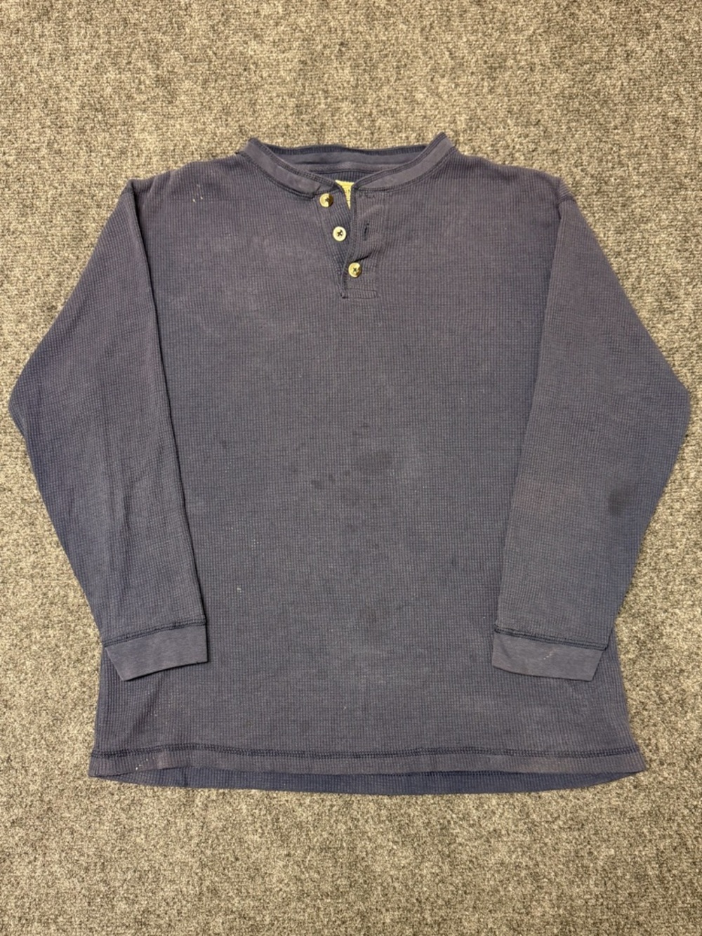 Vintage‎ early 2000s navy blue thermal henley shirt